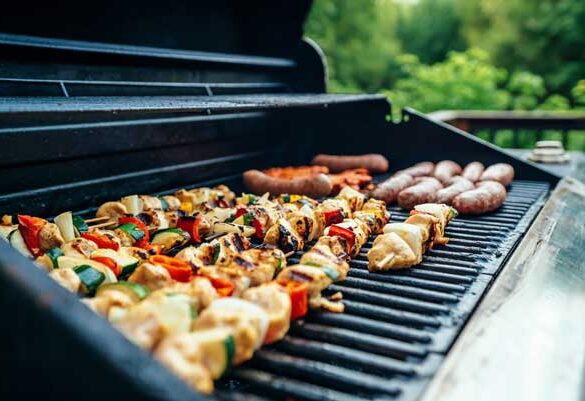 grillmad på gasgrill