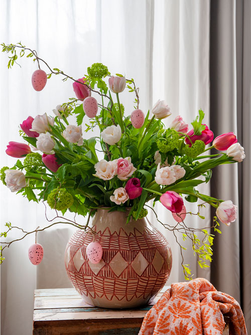 Smuk og overvældende buket af tulipaner
