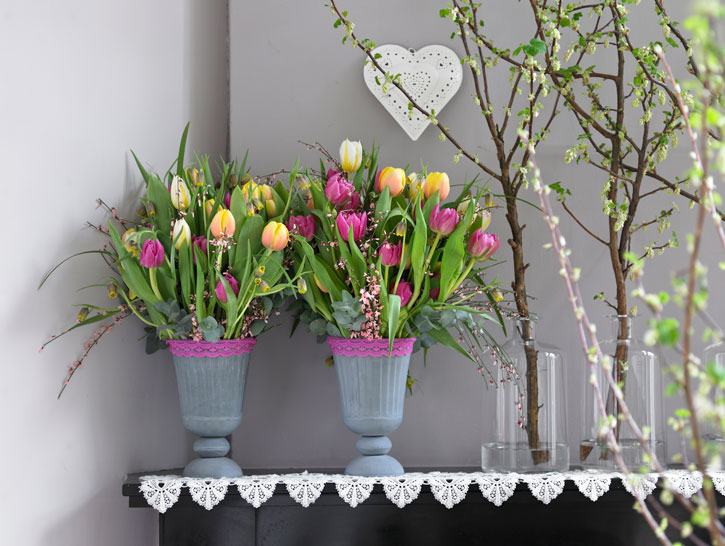 Farverige tulipaner løfter humøret og indretningen