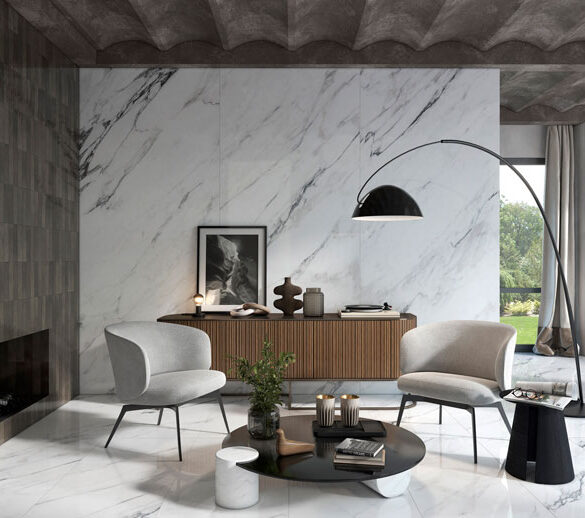 marmor fliser i stuen er praktisk og nemt at rengøre