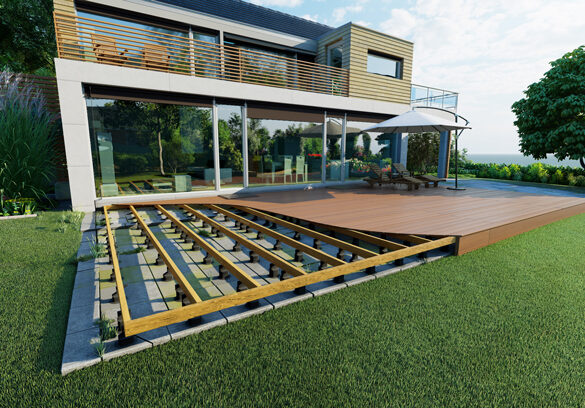 Flot ny terrasse med nemt terrassesystem