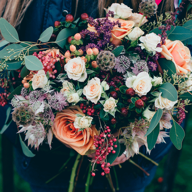 blomsterbuket leveret af Interflora