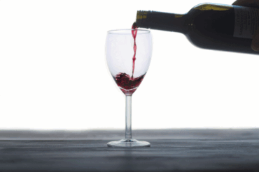 rødvin i glas