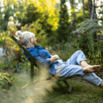 afslapning i haven efter havearbejde