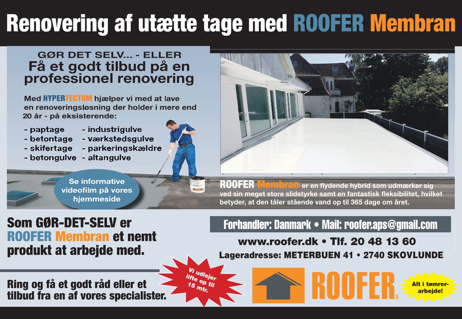 roofer renovering af flade tage