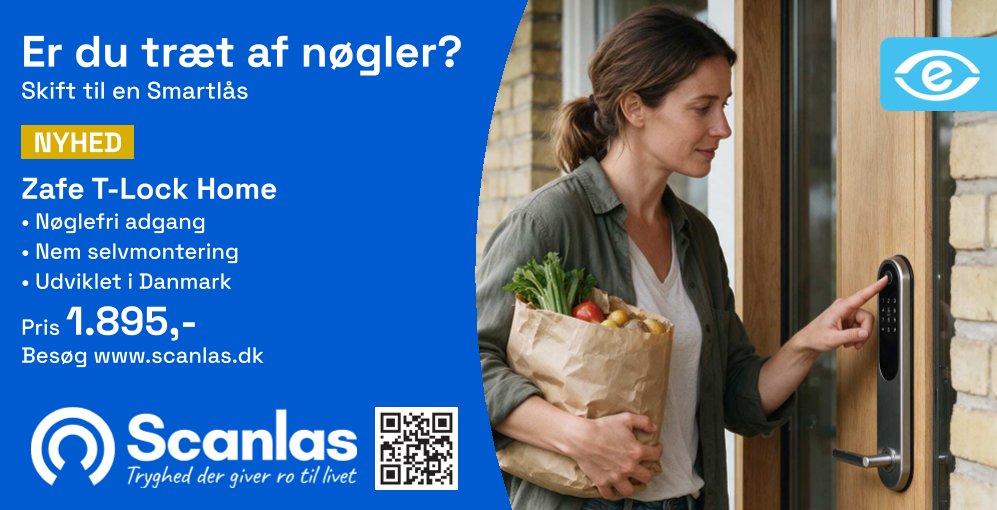 Scandlas dame der taster kode på hoveddør
